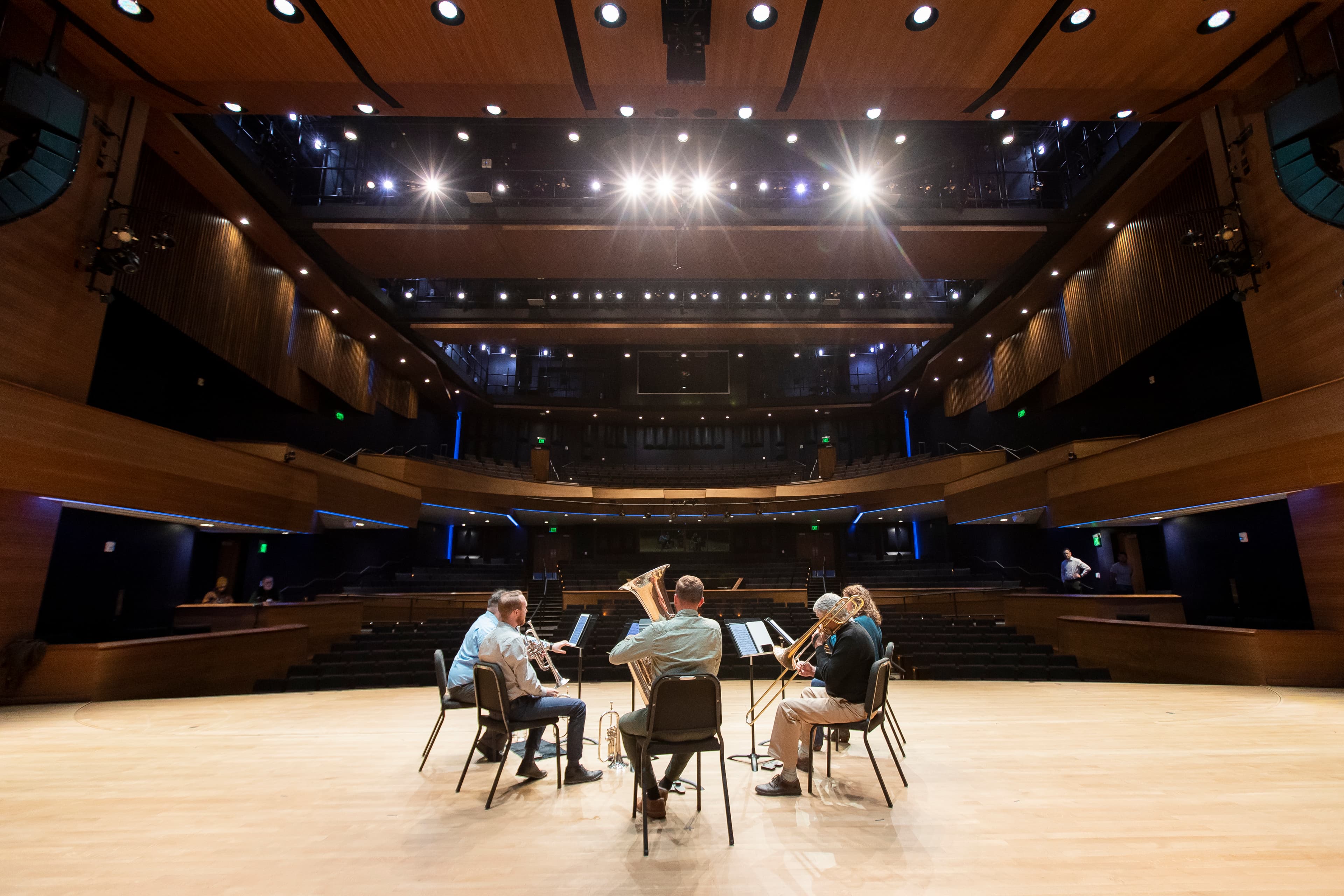 UNC Brass Quintet Performing in Campus Commons Performance Hall in Greeley, Colorado